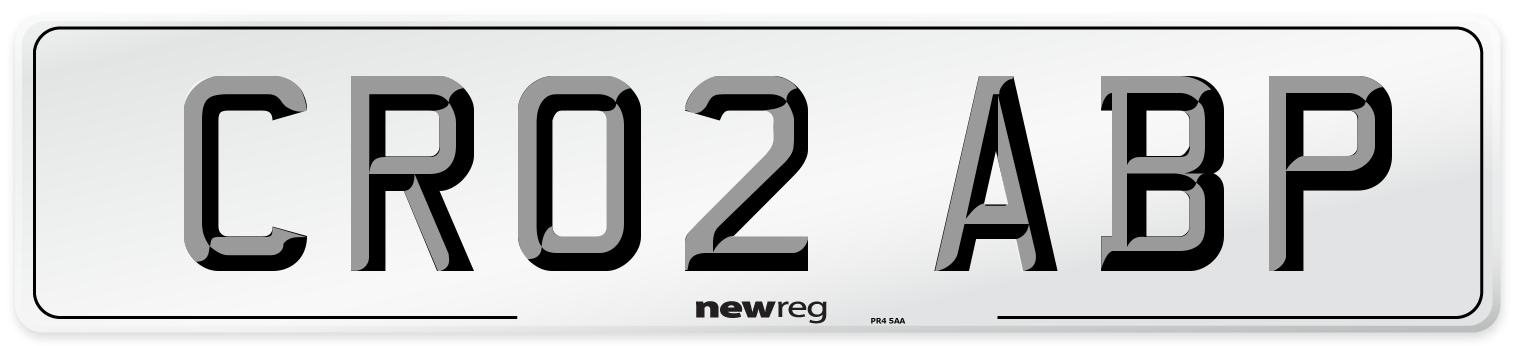 CR02 ABP Number Plate from New Reg